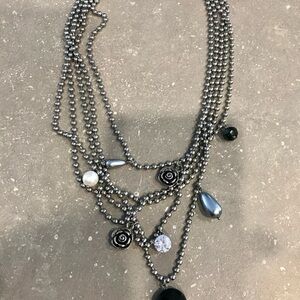 Elegant Tocara Silver Multi-Layered Necklace